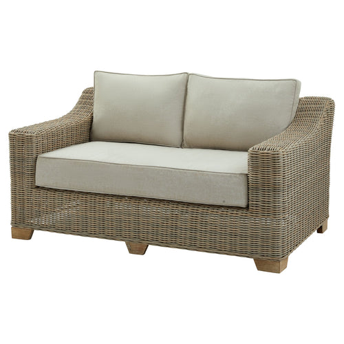 crafted Wicker two-seater sofa