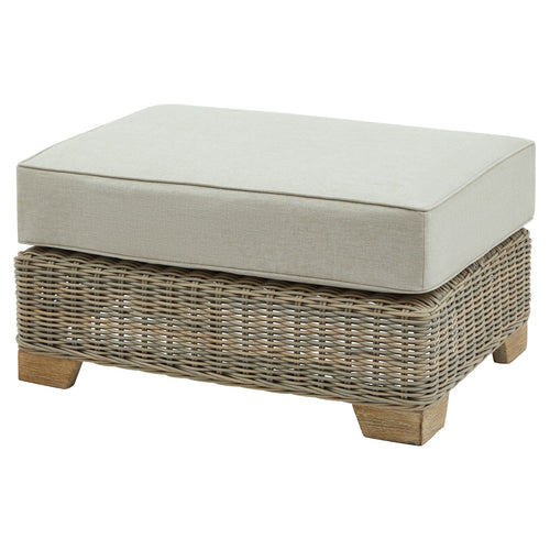 crafted wicker footstool