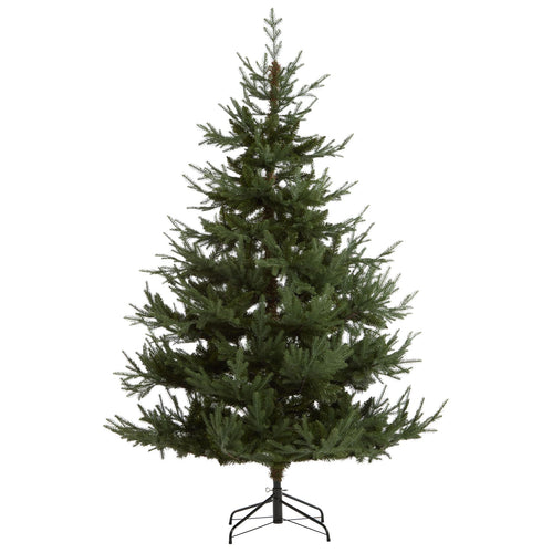 Realistic artificial Christmas tree on a white background