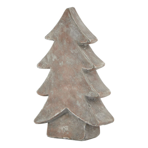 A medium-sized artificial brown Christmas tree with a rustic and modern design, suitable for indoor decoration.