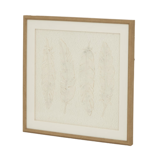 Framed artwork with a beige border on a white background