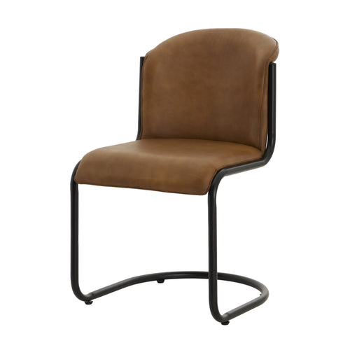  Leather Curved Dining Chair 