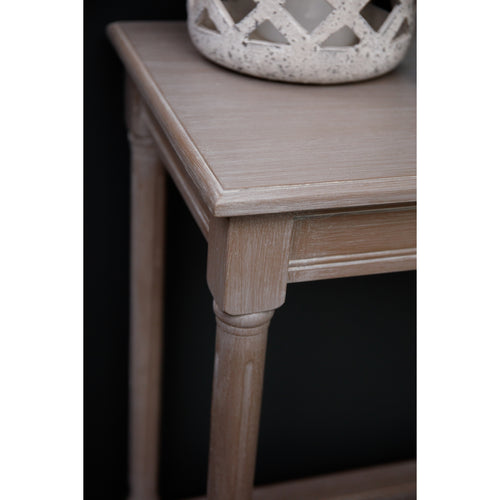 Serene Rattan Collection Large Console Table Top Corner View