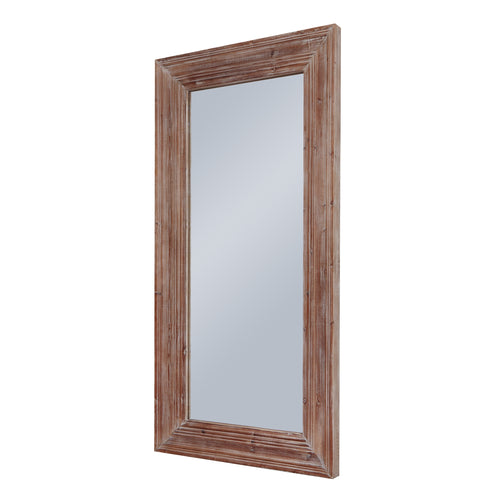 Newby Washed Wood Large Mirror - Side Angled View