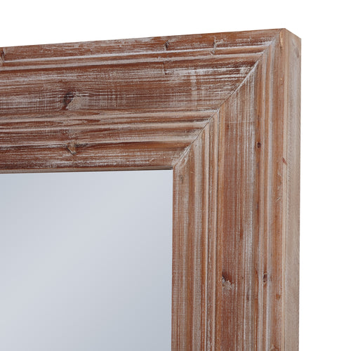 Newby Washed Wood Large Mirror -  Close Up View of the Corner