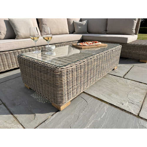 Capri Collection Outdoor Large Corner And Coffee Table Set