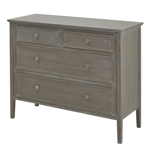 Two Over Two Bedroom Chest from the Serene Collection - Full Angled View