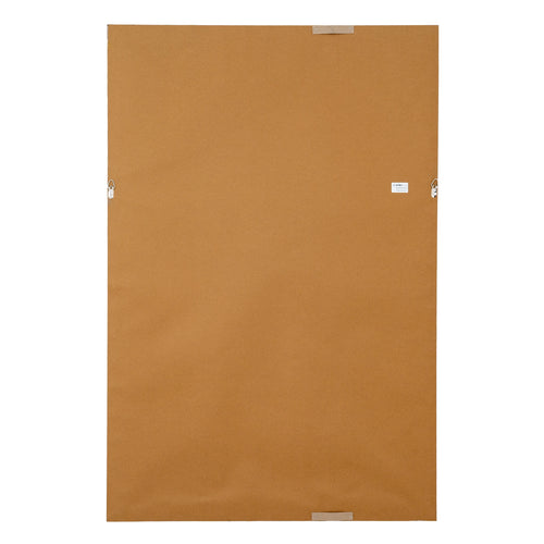 Brown cork board with metal brackets on a white background