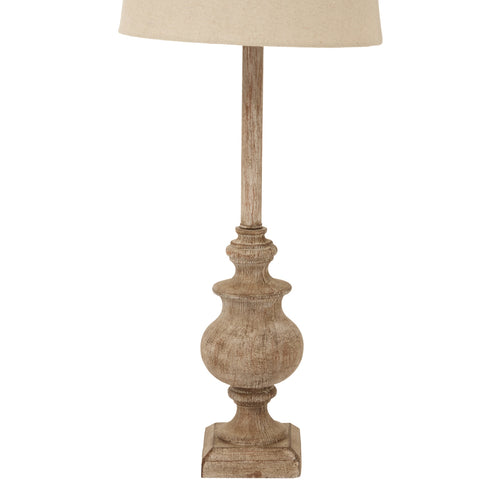 Chiaro Candlestick Table Lamp With Linen Shade