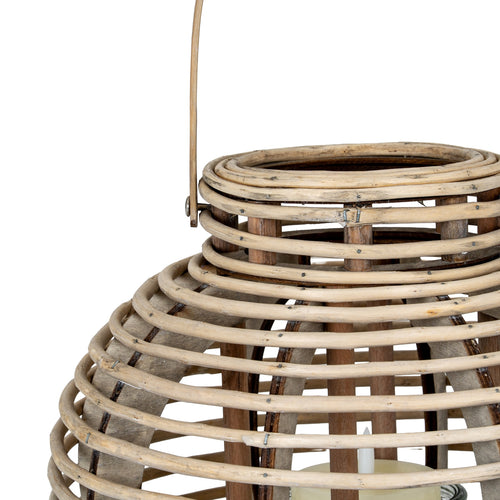 Wicker lantern with a white background